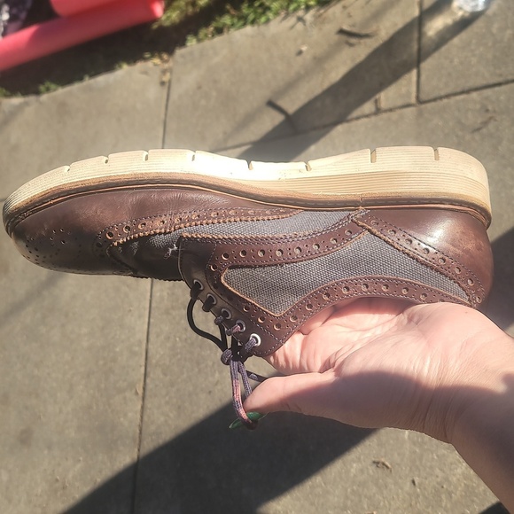 David Mayer naman brown dark gray lace up Oxfords shoes 42 9 - Picture 7 of 9